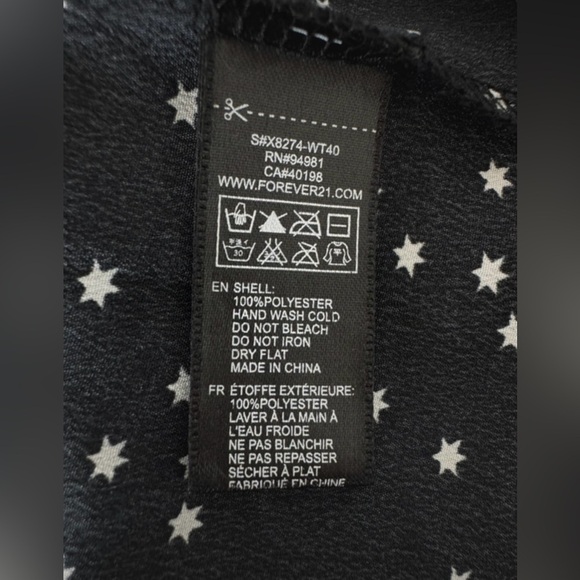 Forever 21 Black Star Print A-Line Dress Size Medium - Picture 8 of 8
